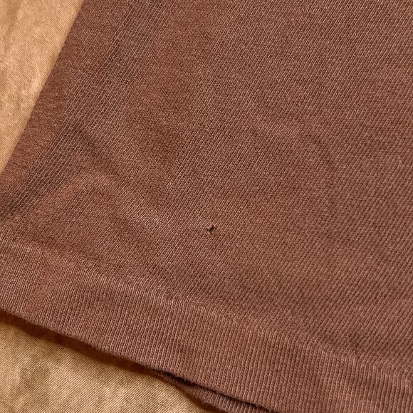 Abercrombie & Fitch Brown Patchwork Embroidered Stitched Short Sleeve T-Shirt - Picture 8 of 10